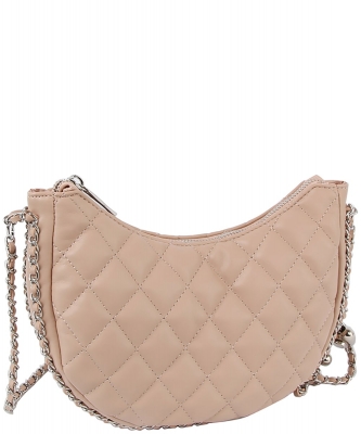 Quilted Hobo Shoulder Bag LHU497-Z STONE